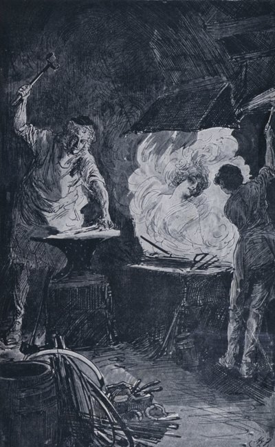 Ilustração para Grandes Expectativas de Charles Dickens (litho) de Harry Furniss