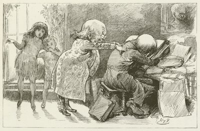 Ilustração para Sylvie e Bruno por Lewis Carroll de Harry Furniss