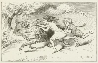 Ilustração para Sylvie e Bruno por Lewis Carroll de Harry Furniss