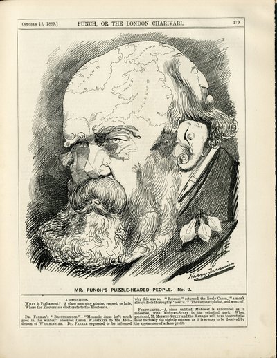 Ilustração de Harry Furniss (1854-1925) em Punch de Harry Furniss