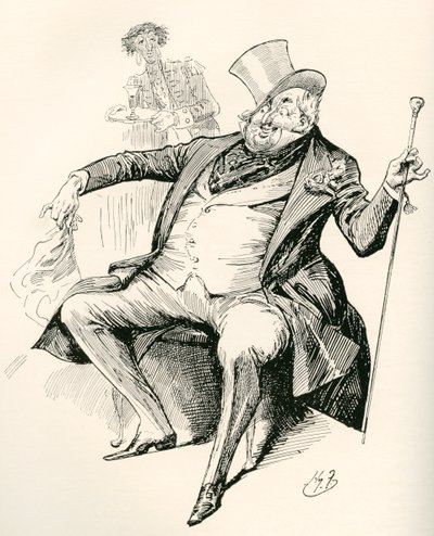 Joey B. Ilustração de Harry Furniss para o romance Dombey and Son de Charles Dickens, de The Testimonial Edition, publicado em 1910. de Harry Furniss