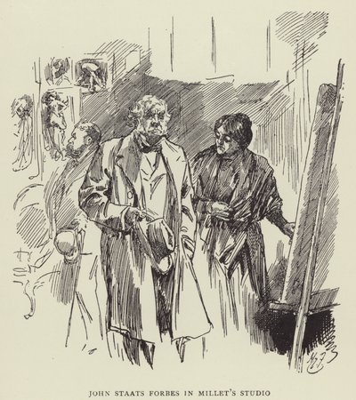 John Staats Forbes no Millets Studio de Harry Furniss