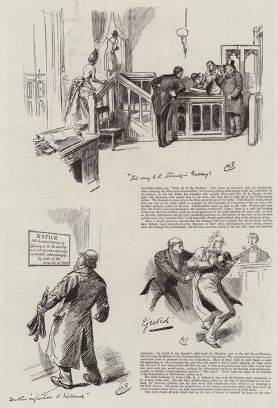 Vida no Parlamento, estranhos na casa de Harry Furniss