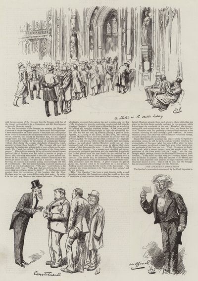 Vida no Parlamento, estranhos na casa de Harry Furniss