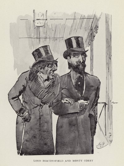 Lorde Beaconsfield e Monty Corry de Harry Furniss