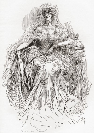 Miss Havisham (gravura) de Harry Furniss