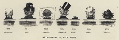 Retrospectivas, ou visões retrospectivas dos principais políticos do século XIX (litho) de Harry Furniss