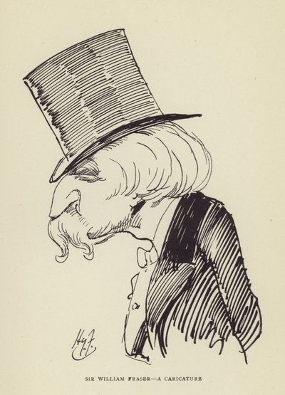 Sir William Fraser, uma caricatura de Harry Furniss