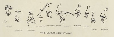 Os Noes-es (ou seja, os narizes dos políticos) têm-no - 1883 (litho) de Harry Furniss