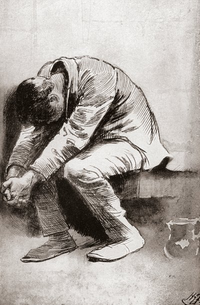 O Prisioneiro Solitário. Ilustração de Harry Furniss para o diário de viagem Charles Dickens American Notes for General Circulation, de The Testimonial Edition, publicado em 1910. de Harry Furniss