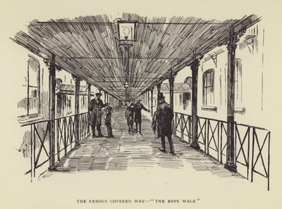 O famoso caminho coberto, The Rope Walk de Harry Furniss