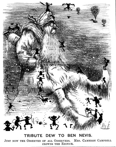 Orvalho do tributo a Ben Nevis, 1883 de Harry Furniss