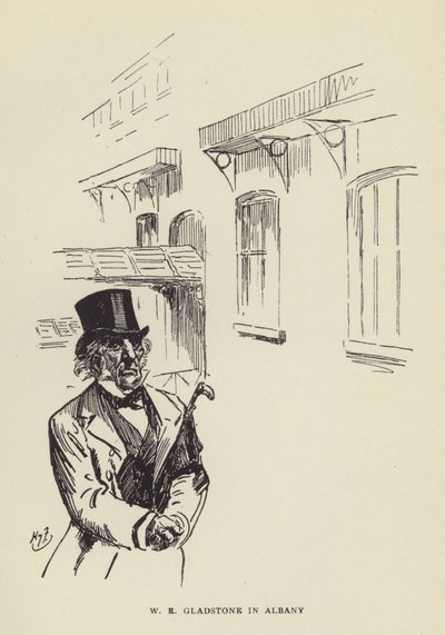 WE Gladstone em Albany de Harry Furniss