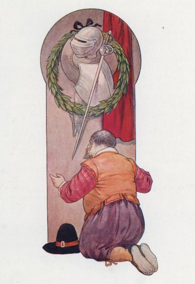 Ilustração para Dom Quixote (litografia a cores) de Harry George Theaker