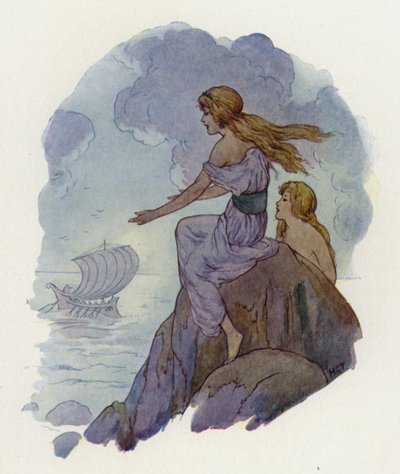 As sereias (litografia a cores) de Harry George Theaker