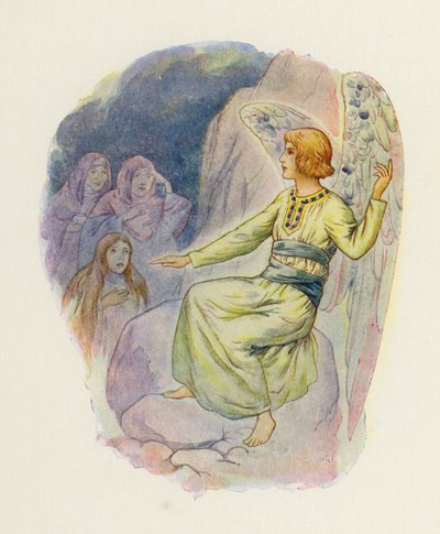 "Porque procurais os vivos entre os mortos" (litografia a cores) de Harry George Theaker