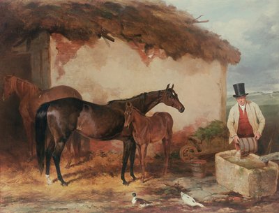 A égua talvez com seu potro, 1846 de Harry Hall