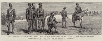Os Distúrbios na África do Sul, Homens da Guarda-Costas do Sr. Osborne, Comissário Residente Britânico no Território da Reserva Nativa Zulu de Harry Hamilton Johnston