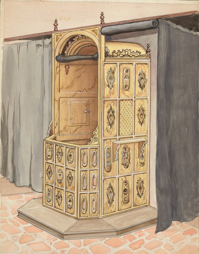 Lado da Cadeira Confessional de Harry Mann Waddell