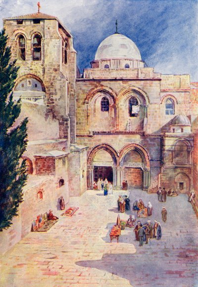 A Igreja do Santo Sepulcro, Jerusalém, Palestina, c. 1910, de A Book of Modern Palestine de Richard Penlake pub. c.1910 de Harry Morley