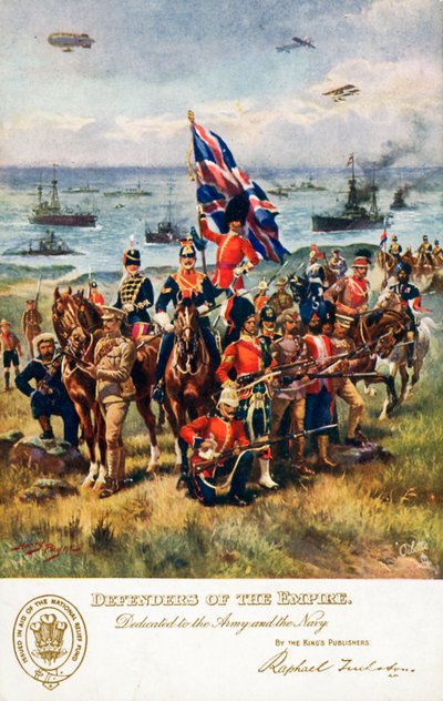 Defensores do Império, dedicados ao Exército e à Marinha (cor litho) de Harry Payne