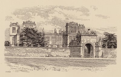 Hardwick Hall, Derbyshire (cor litho) de Harry Percy Clifford