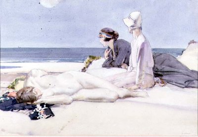 Sobre as Dunas (aguarela e lápis) de Harry Watson