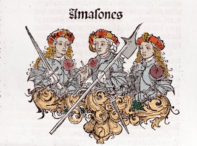 Amazonas em "Liber Chronicarum" de Hartmann Schedel impresso em Nurembergue em 1493. de Hartmann Schedel