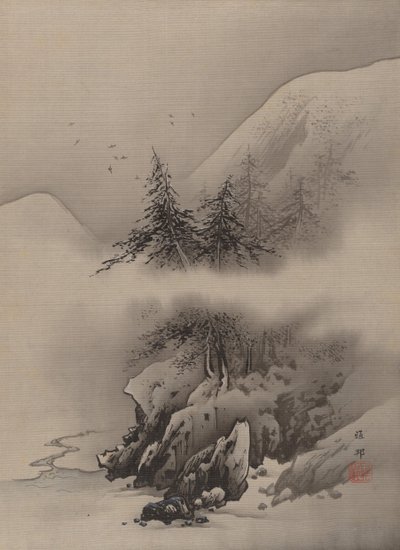 Paisagem de neve, ca. 1885-89. de Hashimoto Gaho