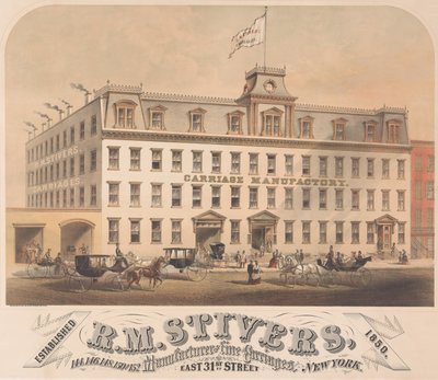 R. M. Stivers, Manufacturers of Fine Carriages, 146-152 East 31st Street, Nova York, 1872-73. de Hatch and Co.