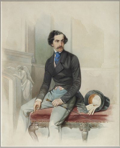 Retrato de Alexey Arkadyevich Stolypin Mongo 1816-1858, 1845 de Hau