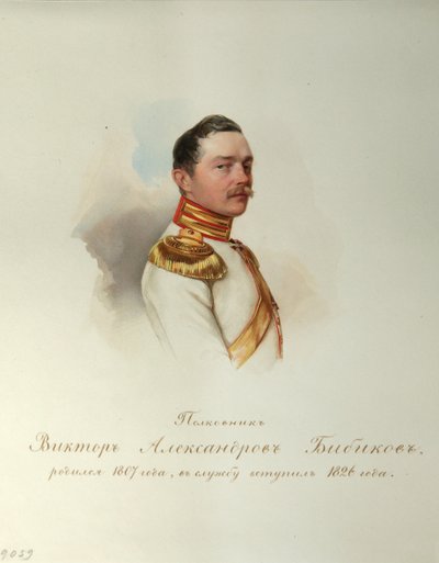 Retrato de Viktor Alexandrovich Bibikov 1807-1883 Do álbum dos guardas imperiais de cavalos, 1846-1849 de Hau