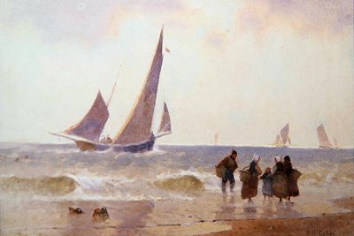 Fora das zonas de pesca (aguarela sobre papel) de Hector Caffieri