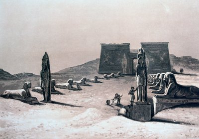 Templo de Asseboua, Nubia, Egito, século XIX de Hector Horeau