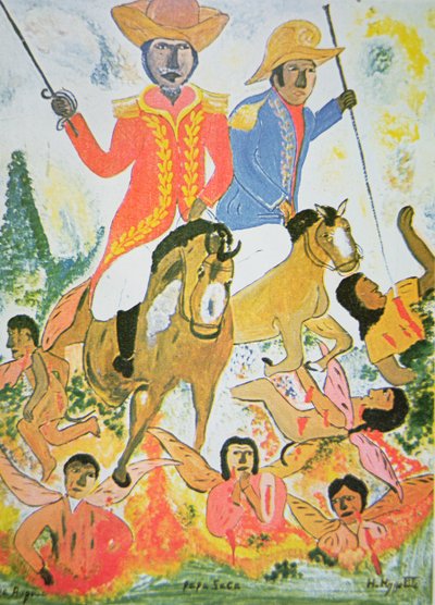 Papa Zaca, Deus Voodoo da Agricultura (óleo a bordo) de Hector Hyppolite