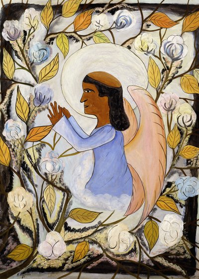 O Anjo São Francisco em Oração; Ange St. Francis en Priere, c.1947-48 (óleo sobre masonite) de Hector Hyppolite