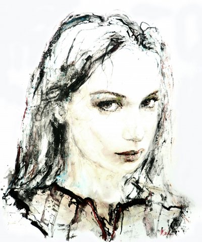 Retrato feminino cativante de Hein Kocken