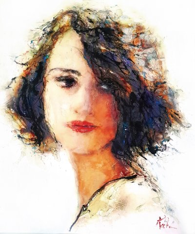 Mulher abstrata moderna de Hein Kocken