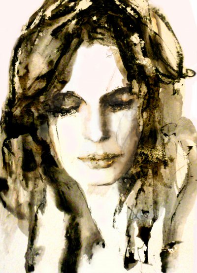 Pintura de uma mulher pensativa de Hein Kocken