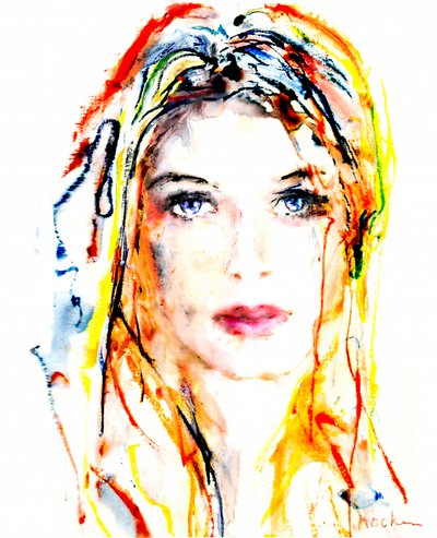 Retrato de uma mulher cheia de vida de Hein Kocken