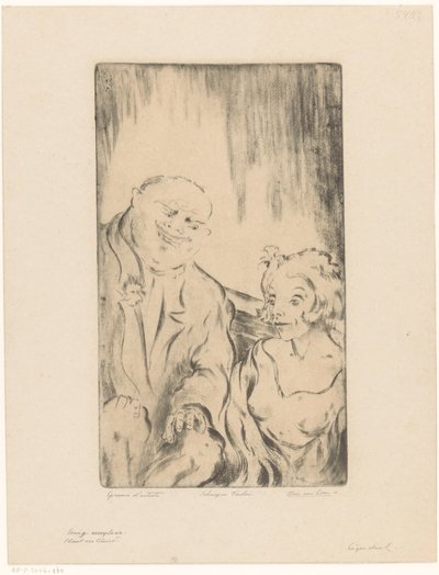 Ovelha e porco (título original sobre o objecto)
Homem e mulher (título da série) de Hein von Essen (signed by artist)