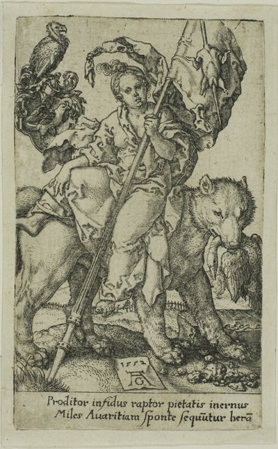 Avareza, dos vícios de Heinrich Aldegrever