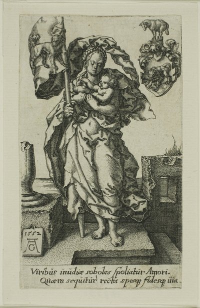 Compaixão, das Virtudes de Heinrich Aldegrever