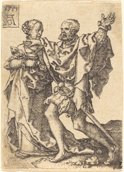 Casal Dançarino, 1551. de Heinrich Aldegrever