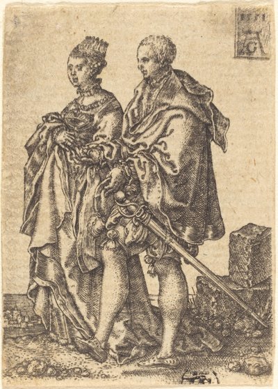 Casal Dançarino, 1551. de Heinrich Aldegrever