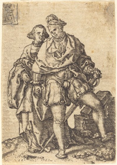 Casal Dançarino, 1551. de Heinrich Aldegrever