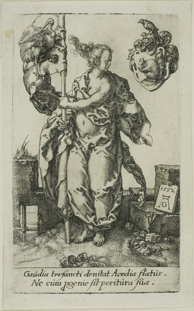 Diligência, das Virtudes de Heinrich Aldegrever