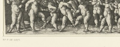 Frísio com crianças dançando de Heinrich Aldegrever