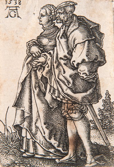 Da série The Small Wedding Dancers , 1538. de Heinrich Aldegrever