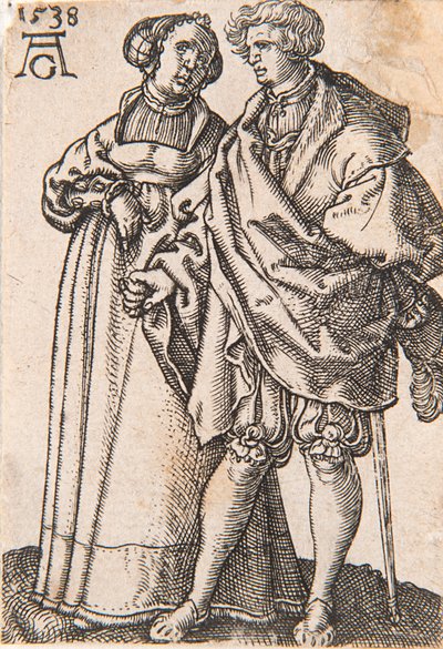 Da série Os pequenos dançarinos de casamento, 1538. de Heinrich Aldegrever